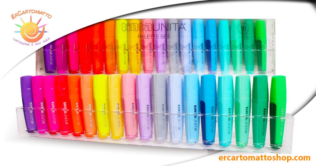Set Evidenziatori Palette Everyday Tinta Unita – Colori Pastello per Studio e Ufficio