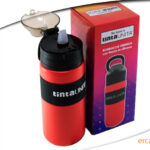 Borraccia Termica 500ml in Acciaio Inox con Fascia in Silicone e Cannuccia Tintaunita