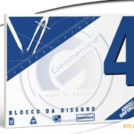 Album da Disegno Geometrica 4 220 g/m² Fogli Singoli per Scuola e Disegno Tecnico