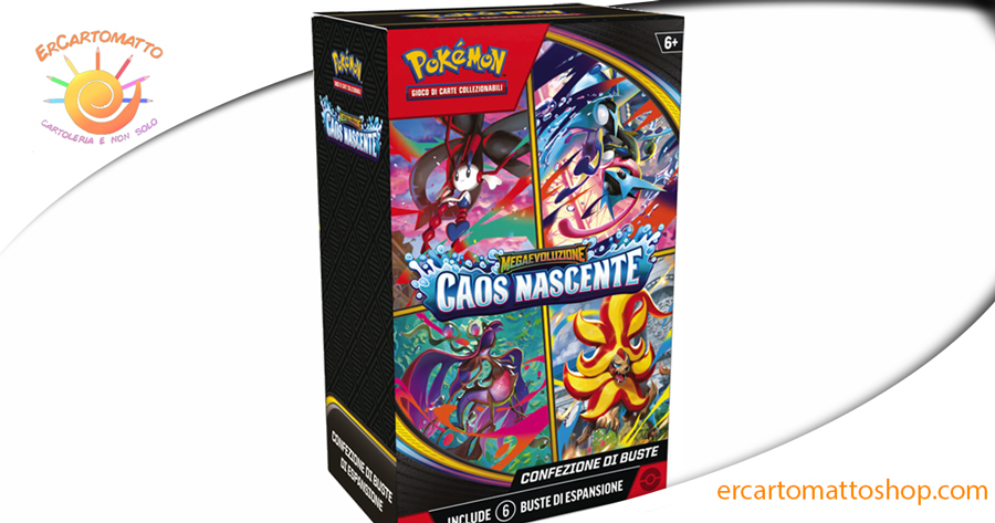 Pokémon Megaevoluzione Caos Nascente Bundle 6 Buste