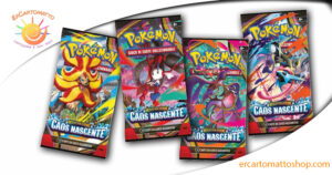 Pokémon Megaevoluzione Caos Nascente – Artwork Set 4 Buste ITA