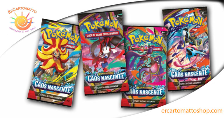Pokémon Caos Nascente Artwork Set 4 Buste ITA