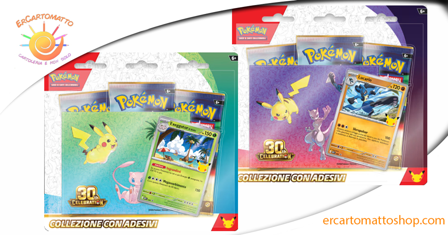 Collezione con adesivi Pokémon 30° Anniversario
