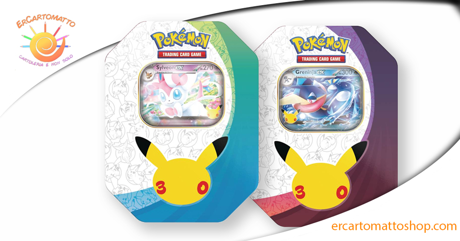 Pokémon 30° Anniversario – Tin Sylveon-ex o Greninja-ex
